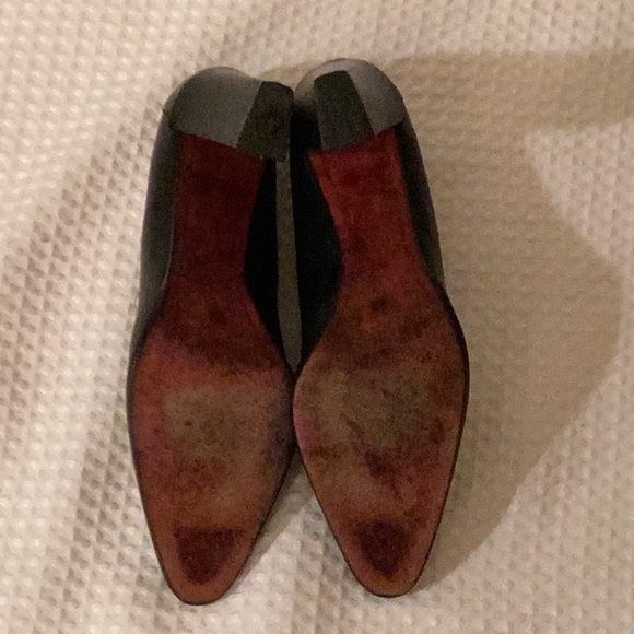 Donal J Pliner black pointed toe high heels loafers slip on loafers # 8N. - Picture 8 of 8